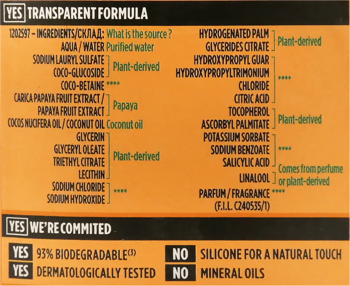 Фото 4 - Шампунь Garnier Fructis Папайя Суперфуд відновлення для пошкодженого волосся 350 мл