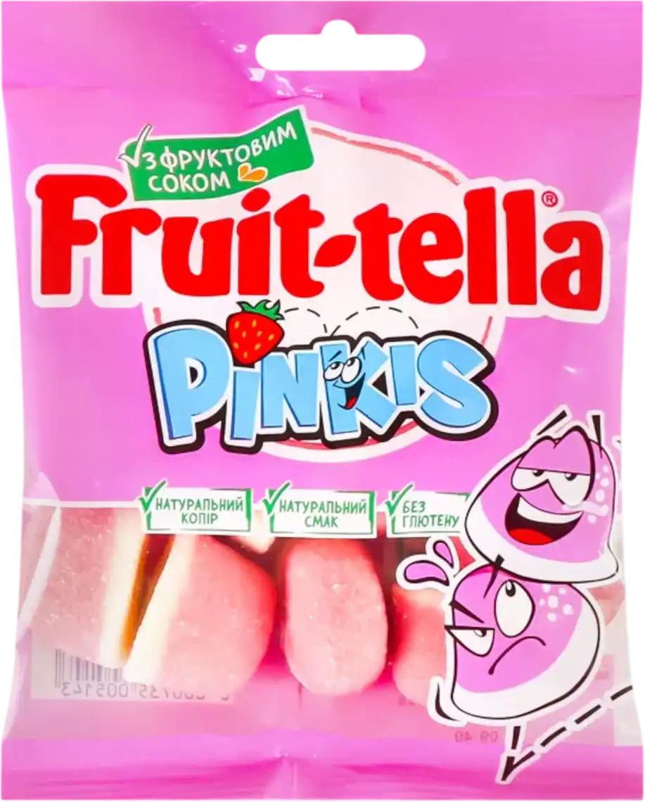 Фото 1 - Цукерки Fruit tella Pinkis жувальні 90 г