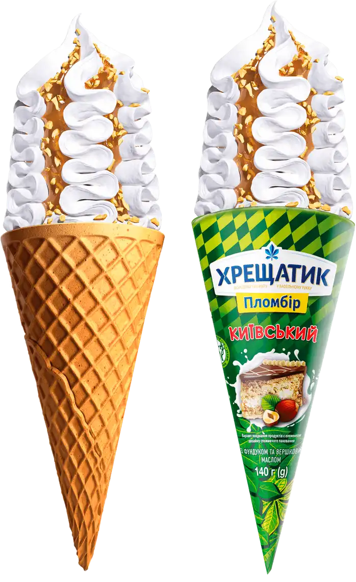 Фото 1 - Морозиво Хрещатик Київський Торт пломбир 15% 140 г