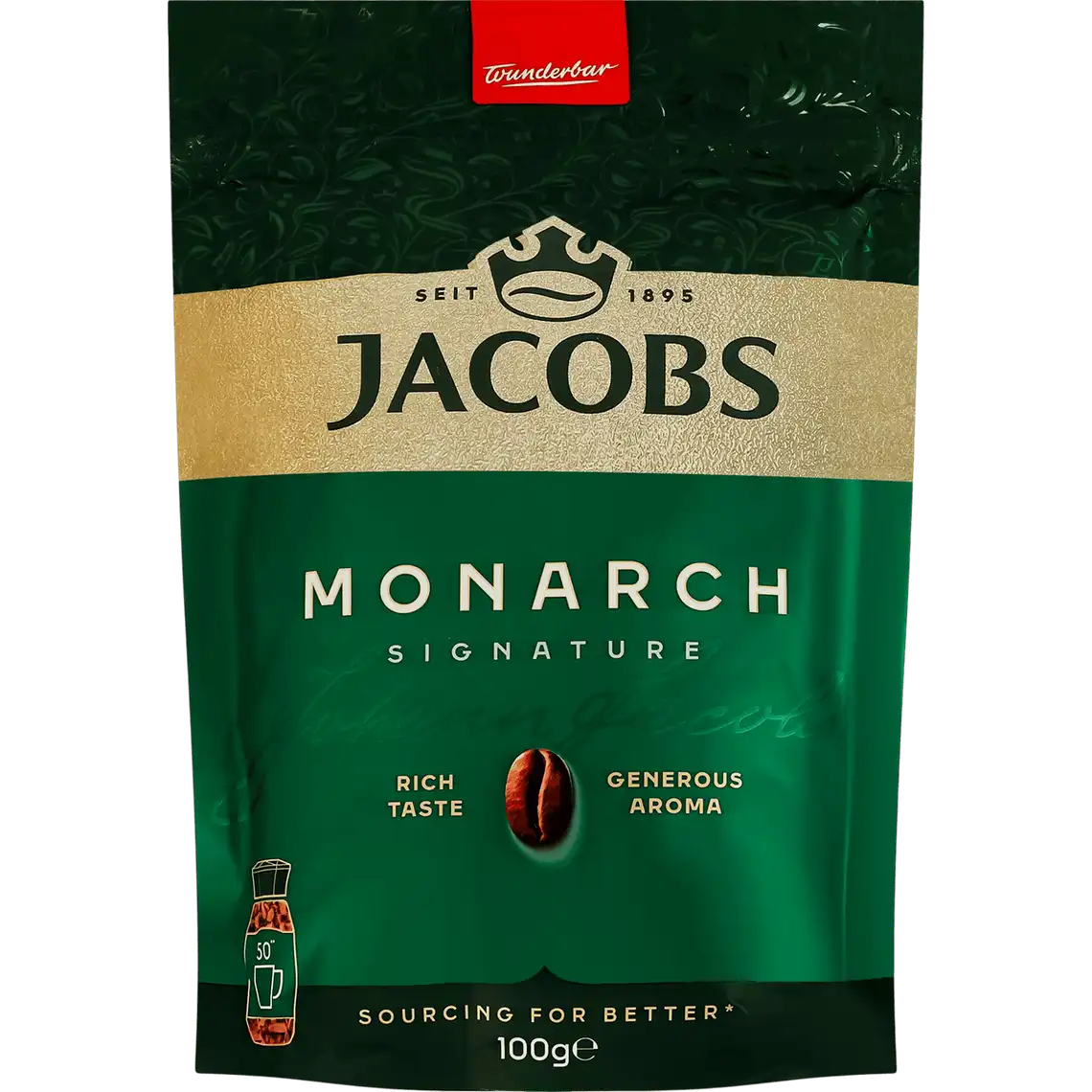 Фото 1 - Кава натуральна розчинна сублімована Jacobs Monarch 100 г
