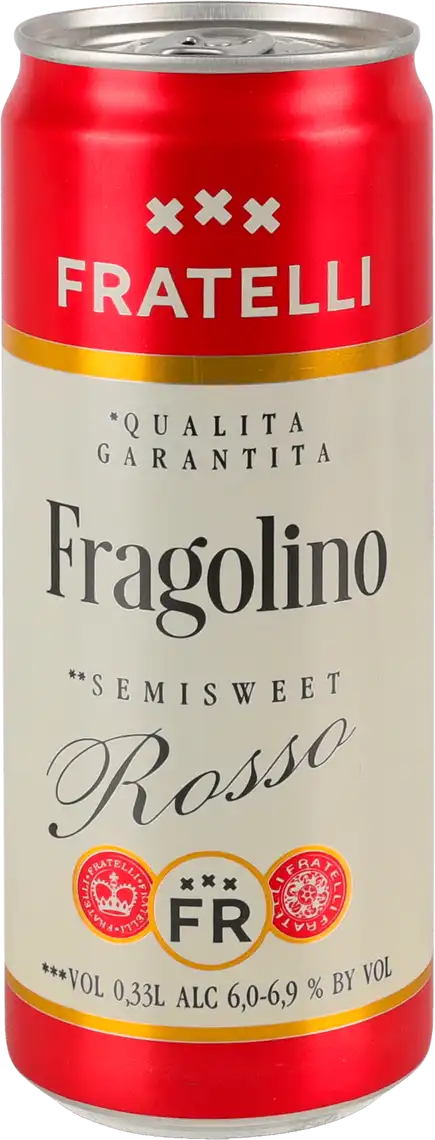 Фото 1 - Напій винний Fratelli Fragolino Rosso ігристий червоний напівсолодкий 6-6.9% 0.33 л 