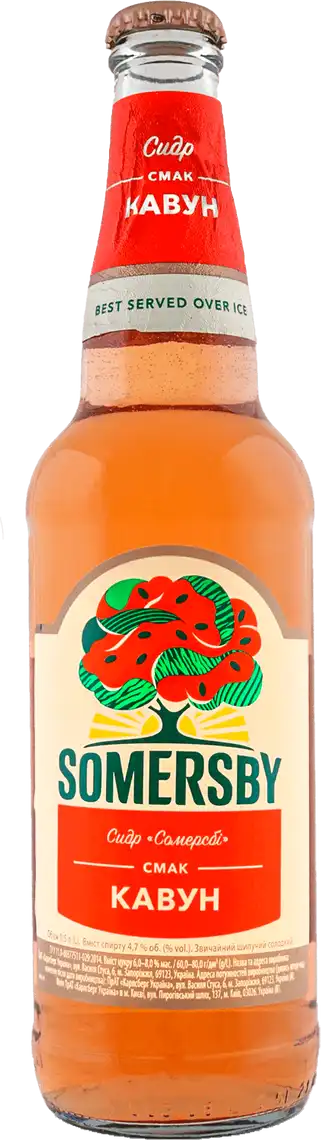 Фото 1 - Сидр Somersby Кавун 4.7% 0.5 л