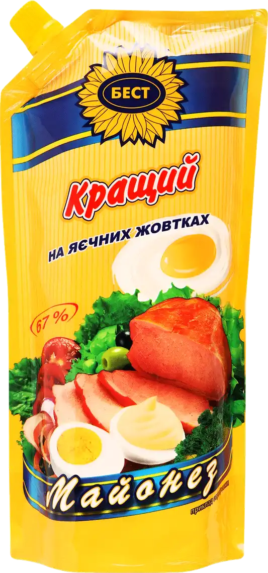 Фото 1 - Майонез Бест Кращий на яєчних жовтках 67% 650 г