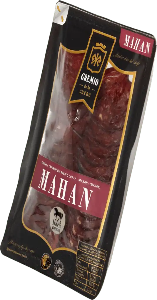 Фото 3 - Ковбаса Gremio de la carne Mahan сирокопчена вищий сорт 75 г