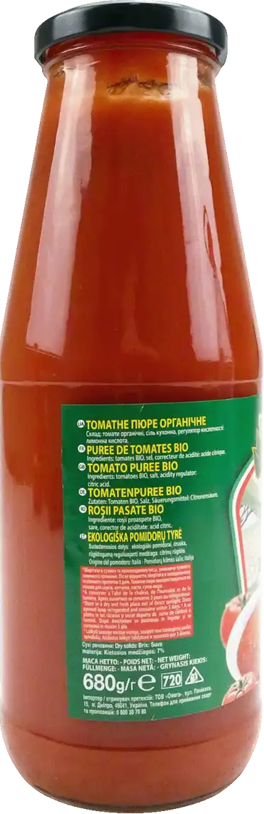 Фото 3 - Томатне пюре Vesu Organic 7% 680 г