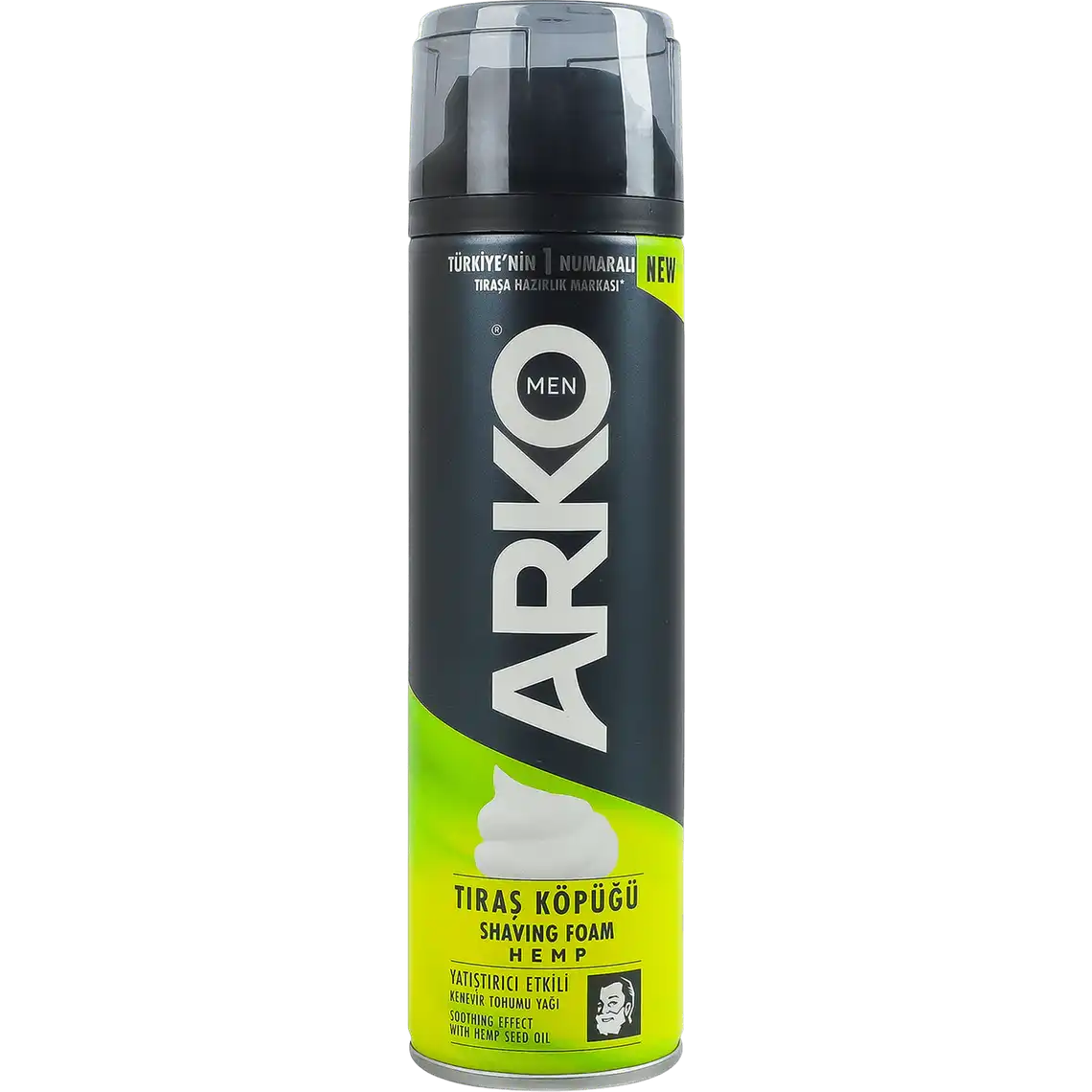 Фото 1 - Піна для гоління Arko Men Shaving Foam Soothing Hemp з маслом насіння конопель 200 мл