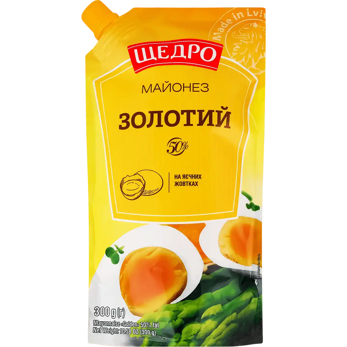 Фото 1 - Майонез Щедро Золотий 50% 300 г