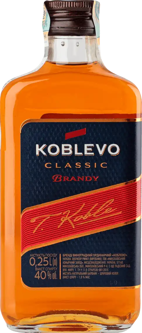 Фото 1 - Бренді Koblevo виноградний ординарний 40% 250 мл