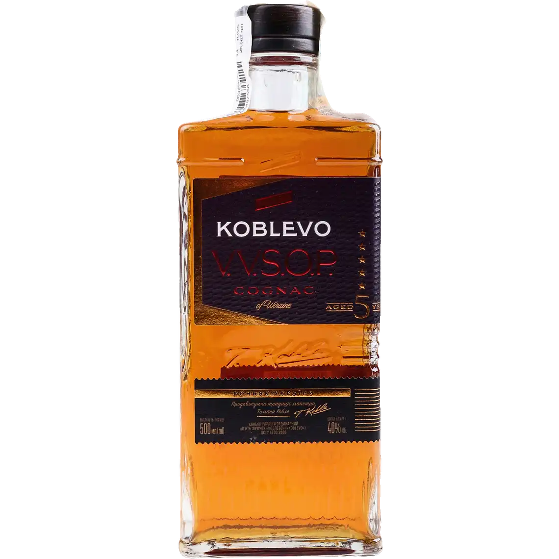Фото 1 - Коньяк Koblevo 5 зірок 40% 500 мл