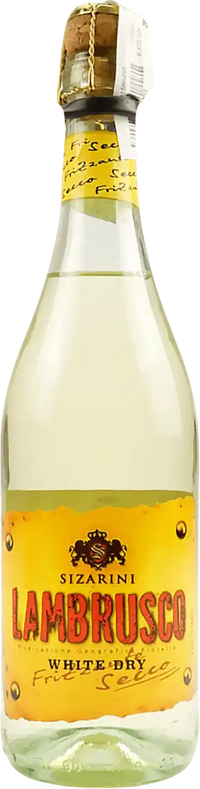 Фото 1 - Вино Sizarini Lambrusco ігристе біле сухе 0.75 л
