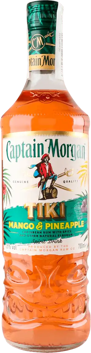 Фото 1 - Ромовий напій Captain Morgan Tiki Mango + Pineapple 25% 0.7 л