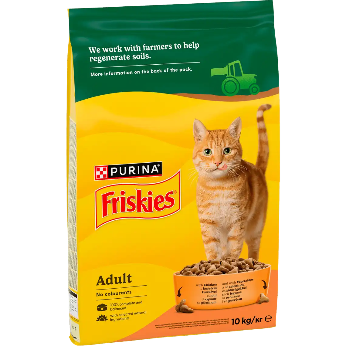 Фото 1 - Сухий корм для кішок Purina Friskies Adult з куркою і овочами 10 кг