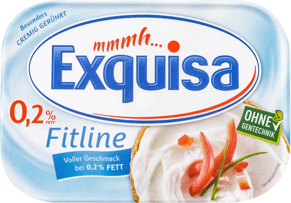 Фото 1 - Сир Exquisa Fitline вершковий 0.2% 200 г