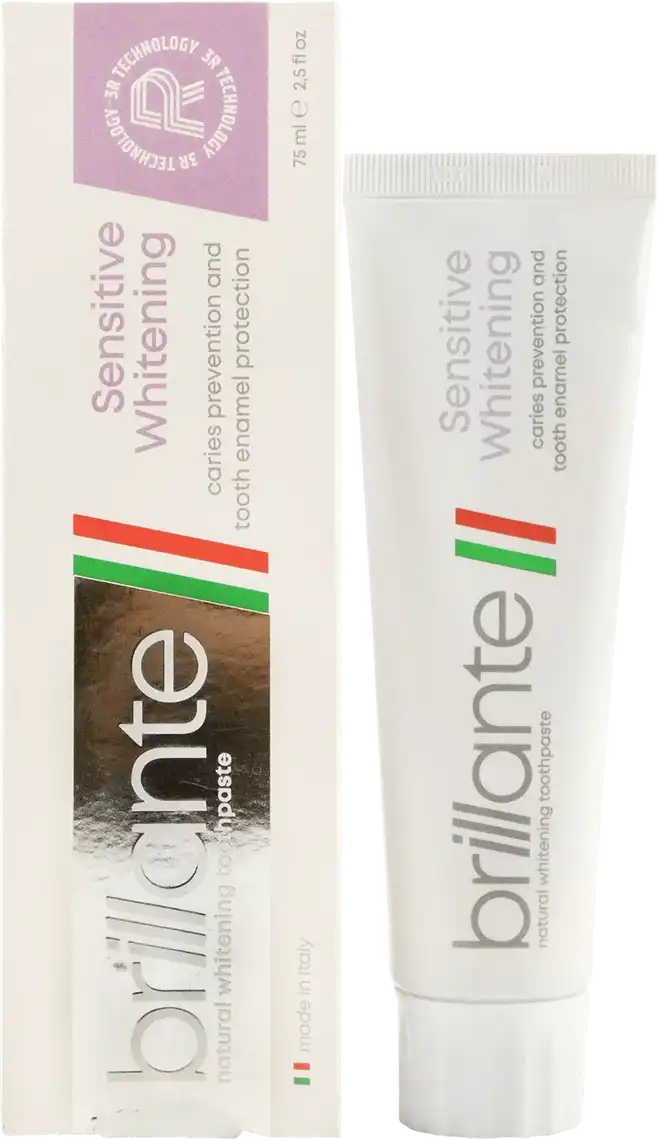 Фото 1 - Зубна паста Brillante Sensitive Whitening профілактика карієсу 75 мл