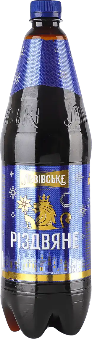 Фото 1 - Пиво Львівське Різдвяне темне 4.4% 1.12 л