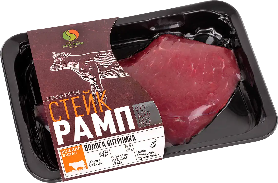 Фото 1 - Стейк Sun Seed Rump steak з яловичини охолоджений
