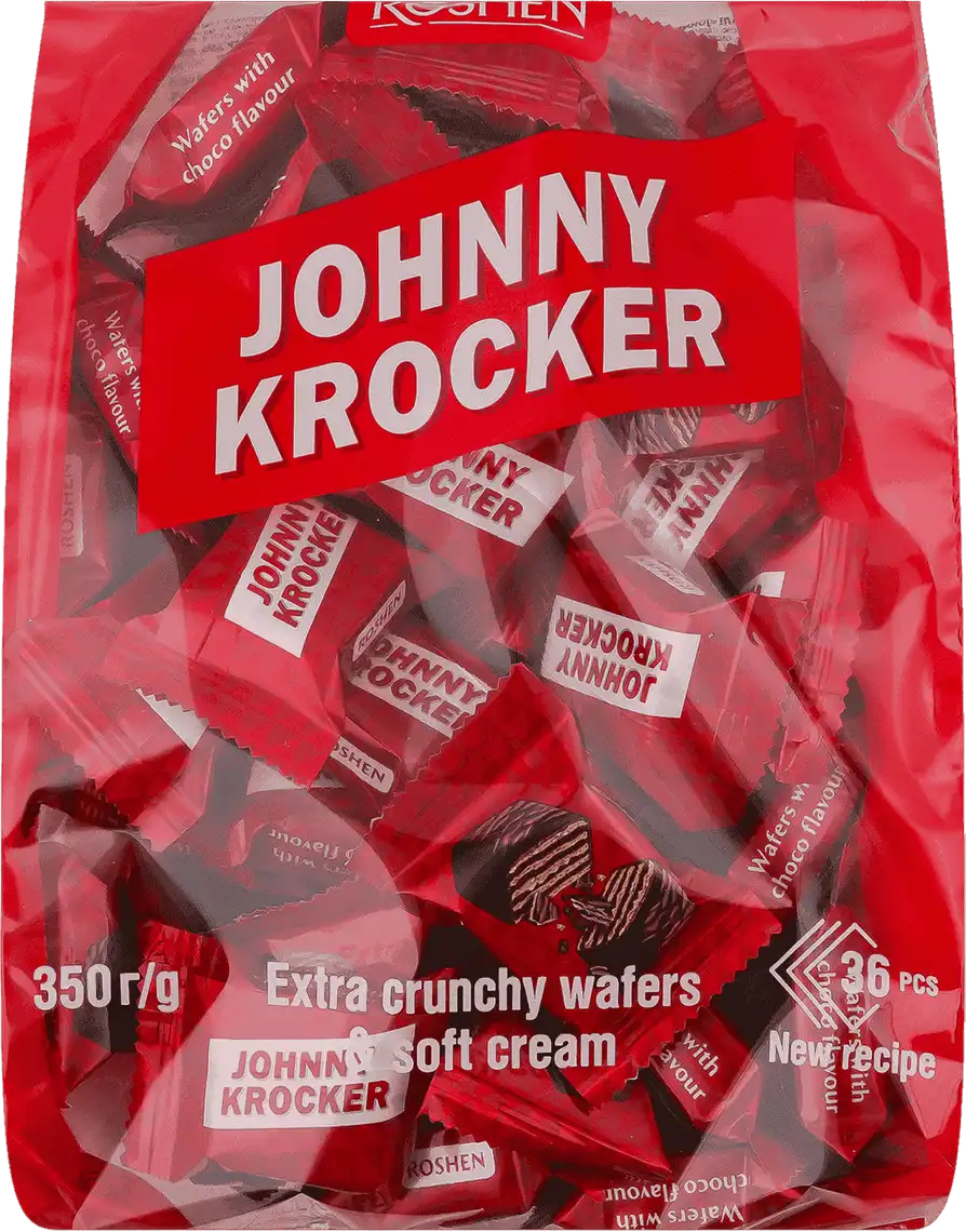 Фото 1 - Цукерки Roshen Choco Johnny Krocker вафельні 350 г