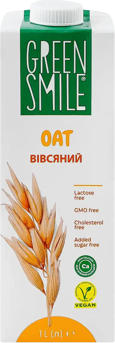 Фото 1 - Напій Green Smile Oat вівсяний з кальцієм 2.5% 1 л