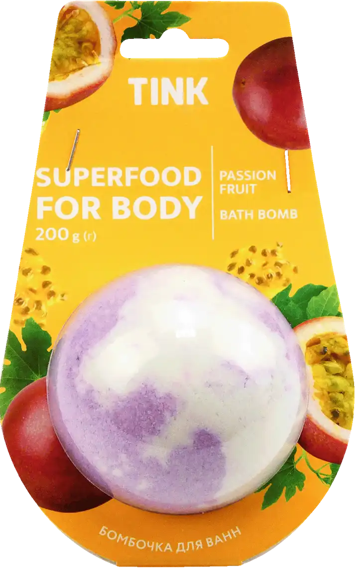 Фото 1 - Бомбочка-гейзер для ванн Tink Passion Fruit 200 г