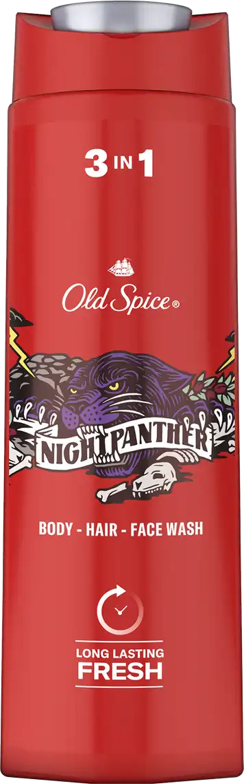 Фото 1 - Гель для душу та шампунь Old Spice Night Panther 2в1 для чоловіків 400 мл
