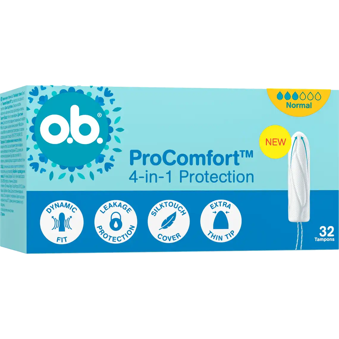Фото 1 - Тампони O.b. ProComfort Normal гігієнічні 32 шт