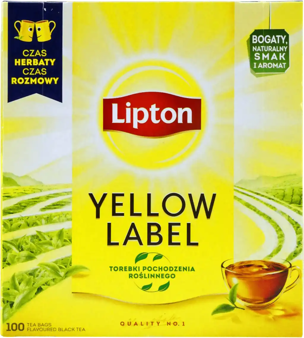 Фото 1 - Чай Lipton Yellow Label чорний 100 х 2 г