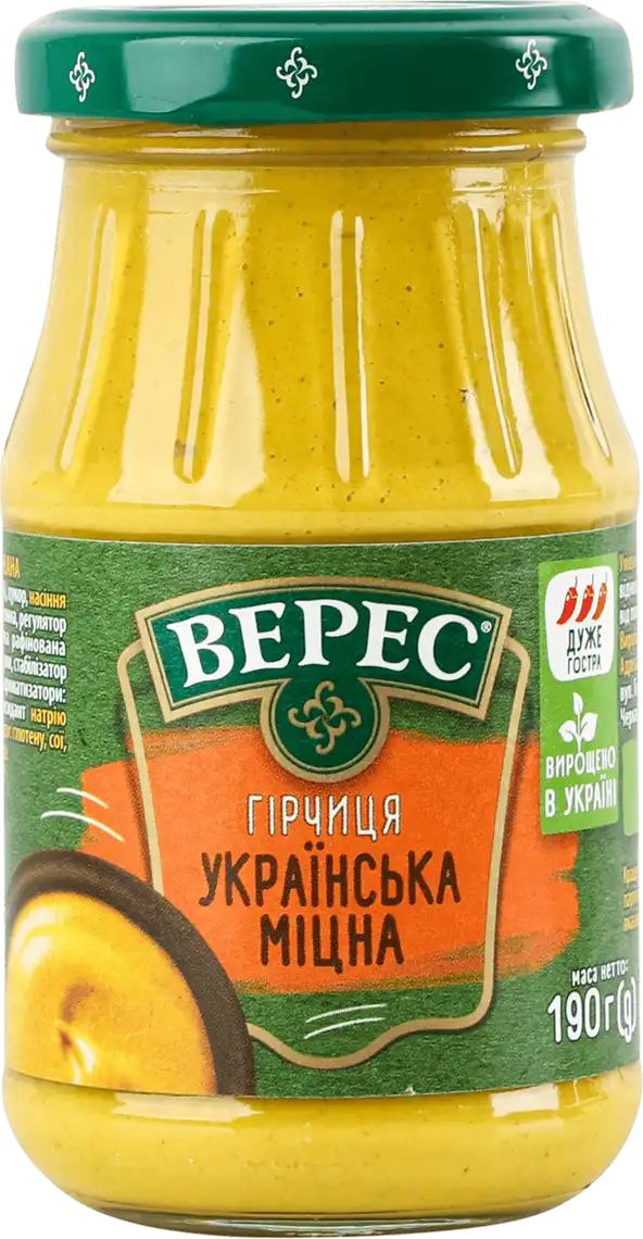Фото 1 - Гірчиця Верес Українська 190 г