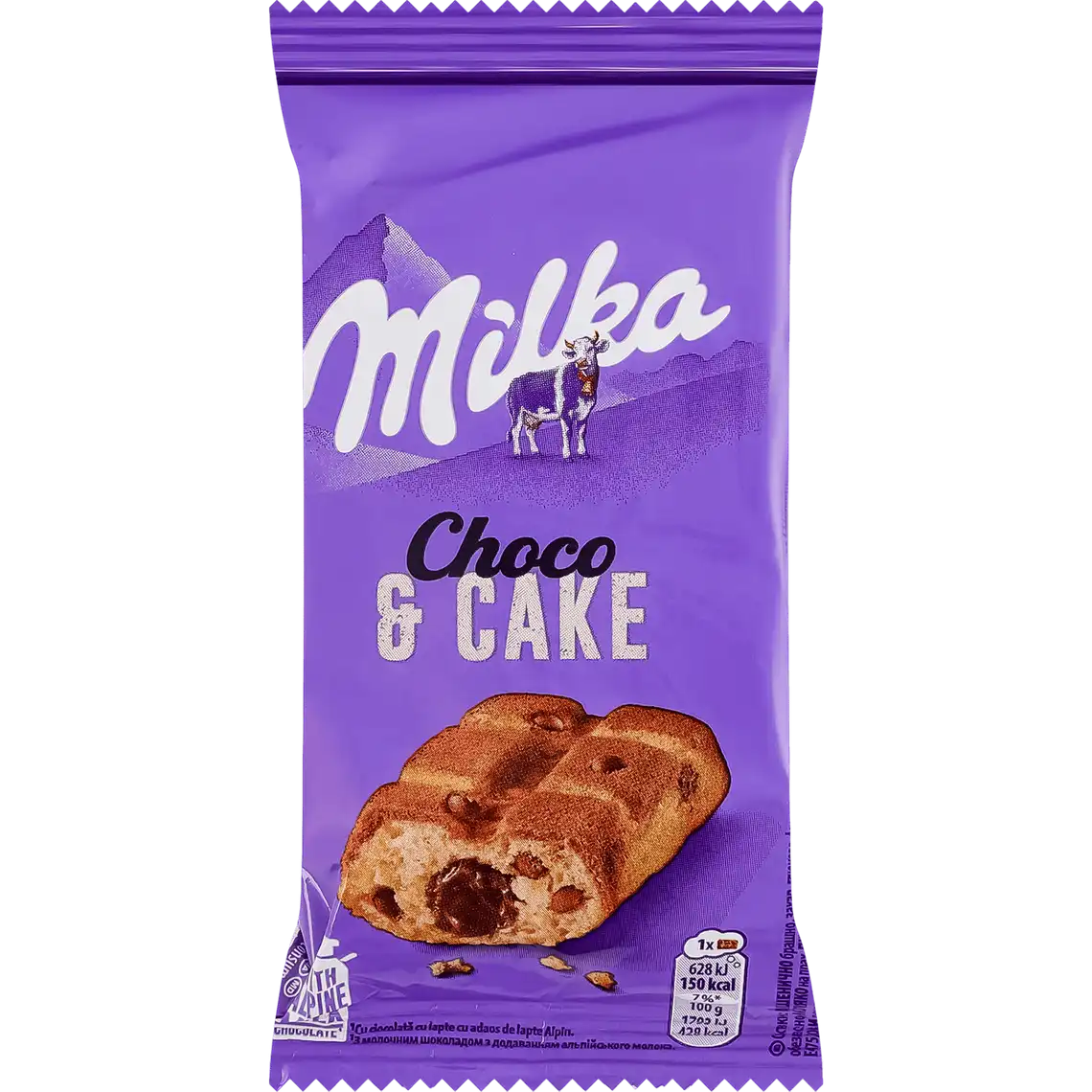 Фото 1 - Бісквіт Milka Soft Choc з начинкою шоколад та шматочками молочного шоколаду 35 г