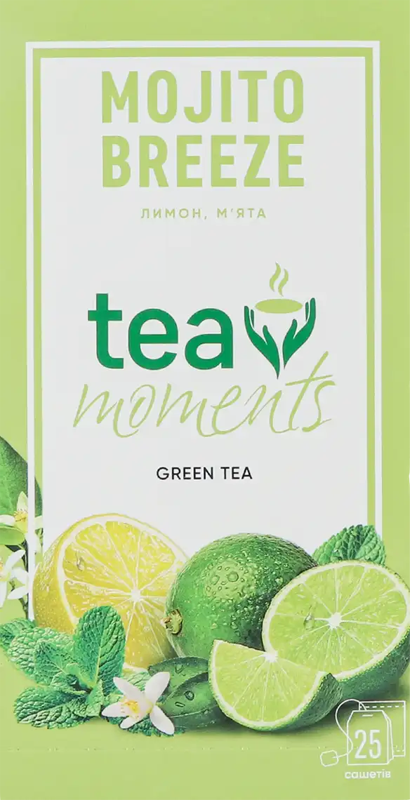 Фото 1 - Чай зелений Tea Moments Mojito Breeze 25 саше х 1.6 г