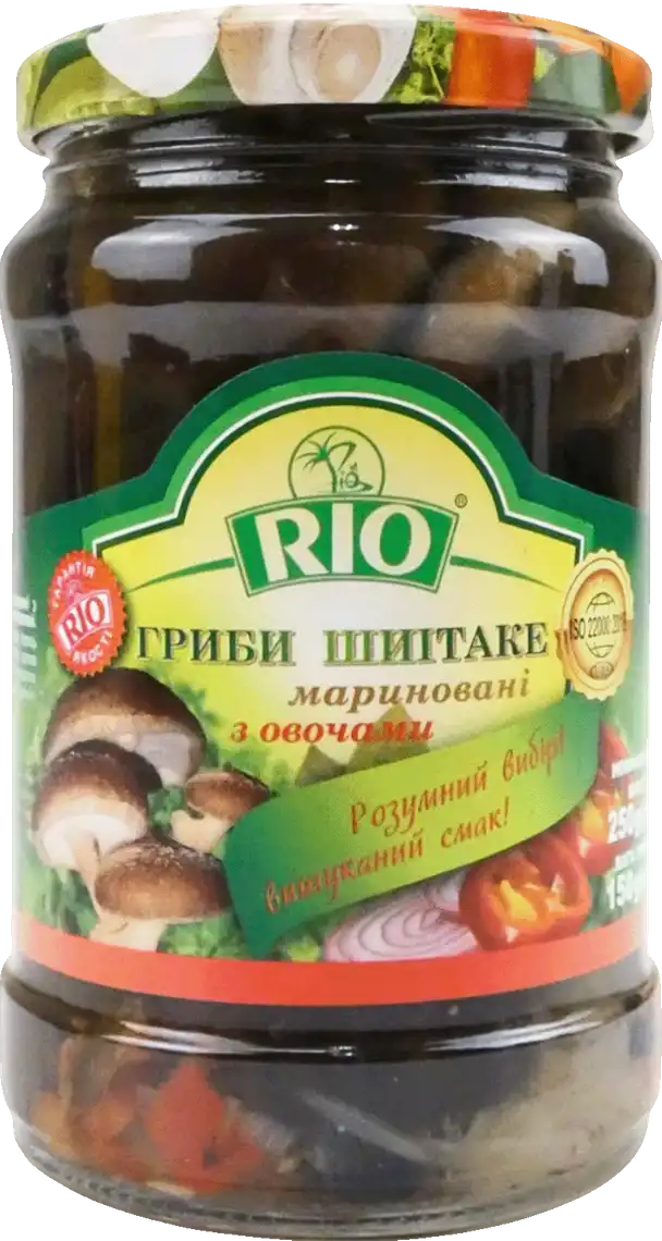 Фото 1 - Гриби Rio Шиітаке з овочами мариновані 250 г