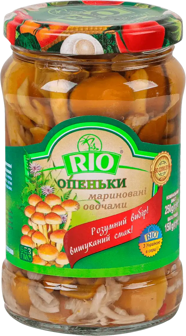 Фото 1 - Опеньки Rio з овочами мариновані 250 г