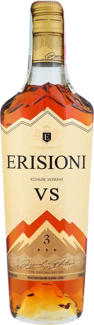 Фото 1 - Коньяк Erisioni ординарний 3 зірки 40% 250 мл