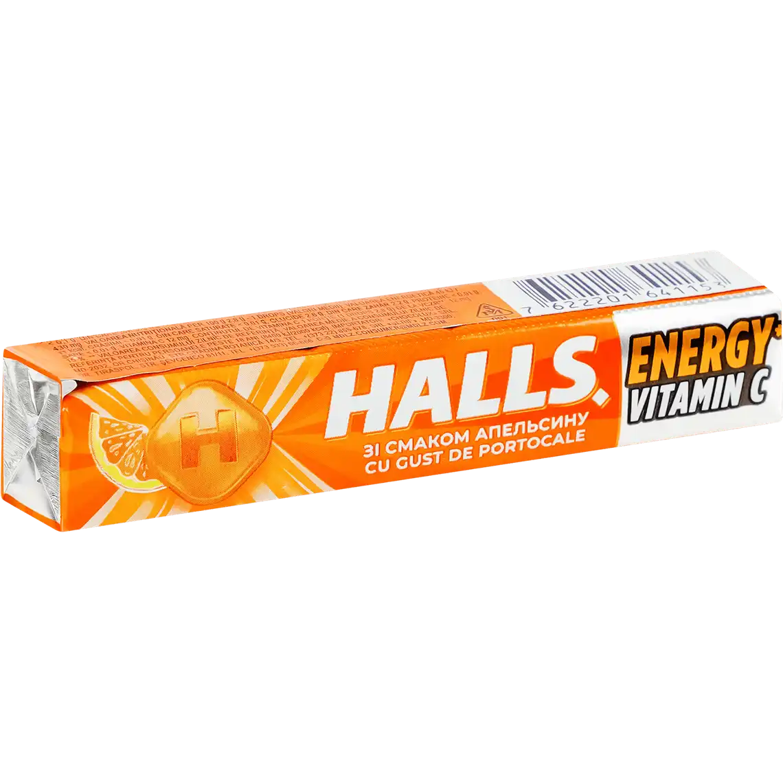 Фото 1 - Льодяники Halls з вітаміном С зі смаком апельсина 25.2 г