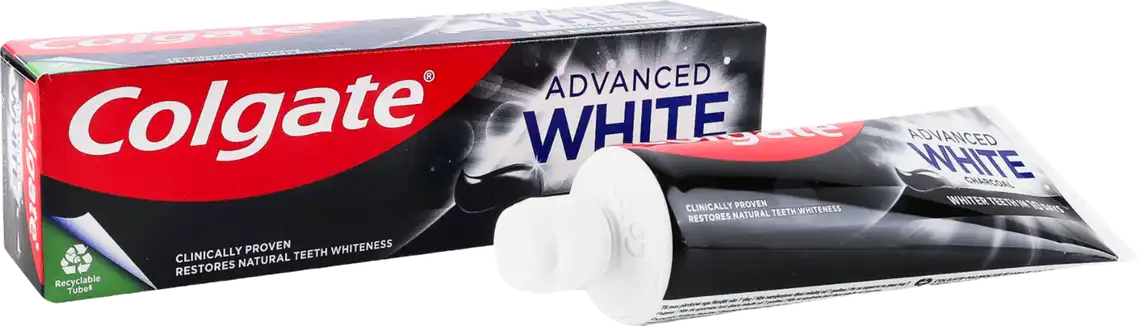 Фото 1 - Зубна паста Colgate Advanced White Charcoal 75 мл