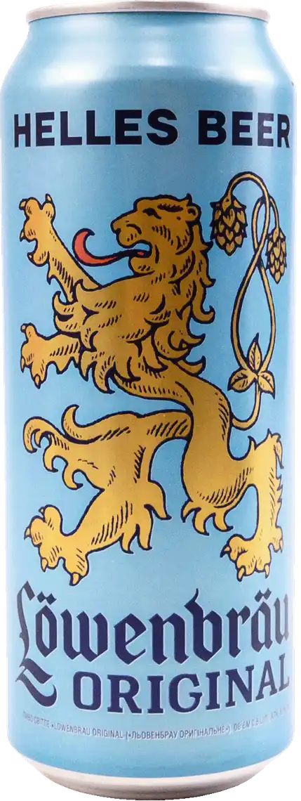 Фото 1 - Пиво Löwenbräu Original світле пастеризоване 5.1% 0.5 л