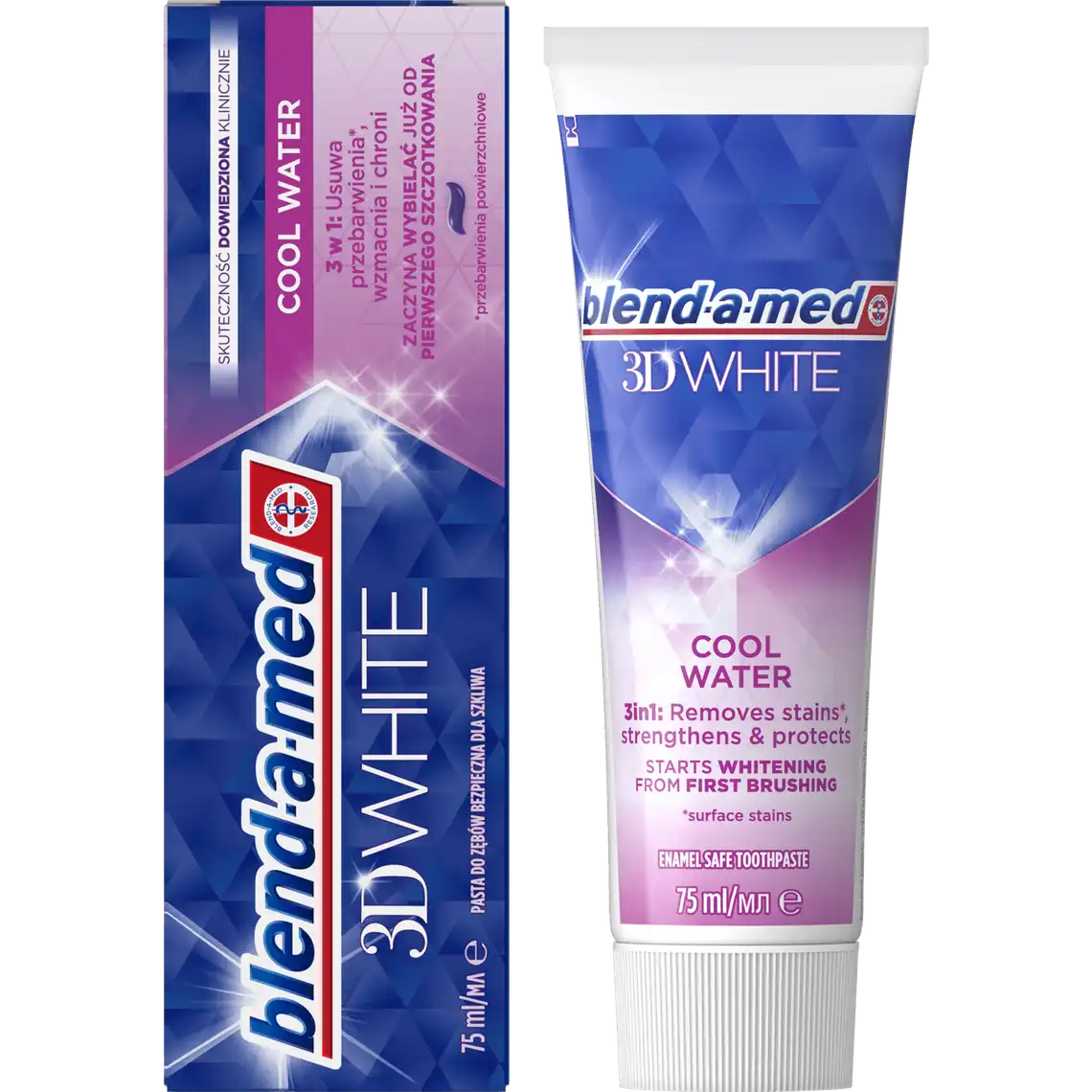 Фото 1 - Паста зубна Blend-a-Med 3D White Cool Water 75мл
