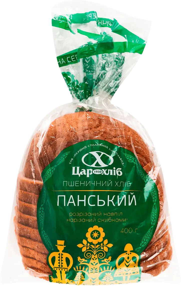 Фото 1 - Хліб Цар Хліб Панський пшеничний нарізний 400 г