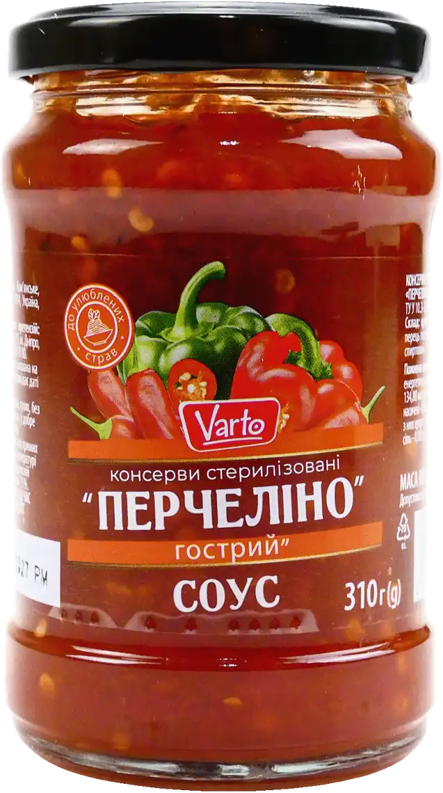 Фото 1 - Соус Varto Перчеліно гострий 310 г