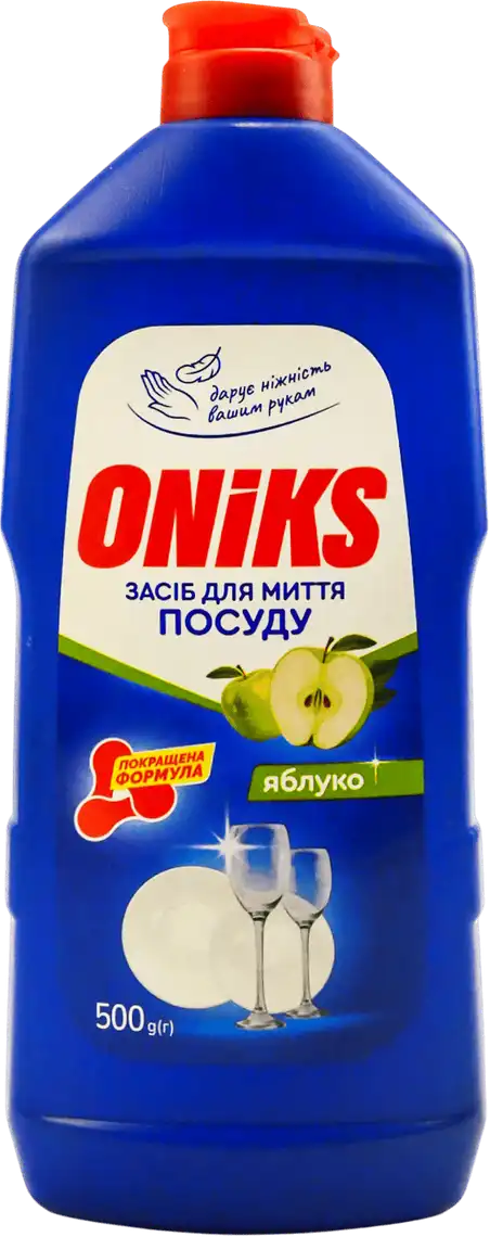 Фото 1 - Засіб для миття посуду Oniks Зелене яблуко 500 мл