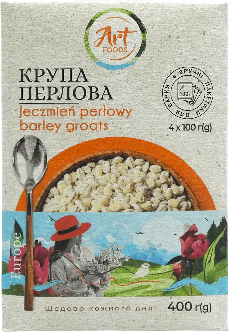 Фото 1 - Крупа Перлова Art Foods 4*100г