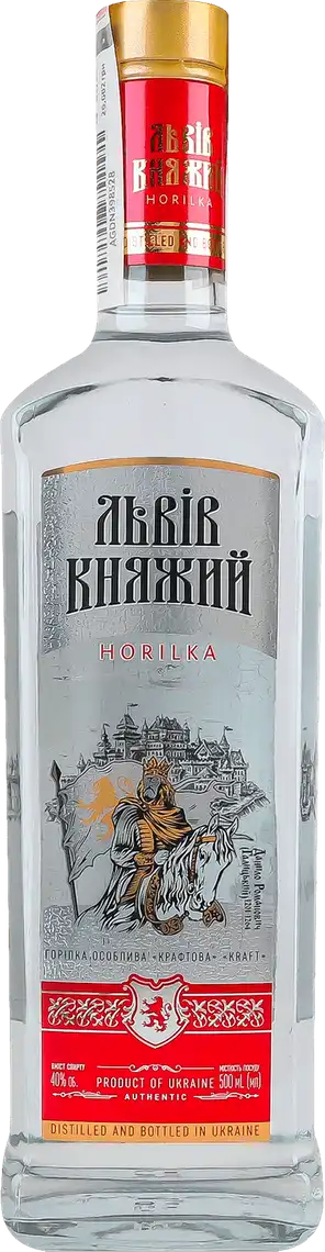 Фото 1 - Горілка Львів Княжий Крафтова особлива 40% 0,5 л