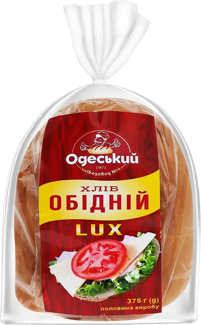 Фото 1 - Хліб Одеський хлібозавод №4 Обідній Lux пшеничний 375 г