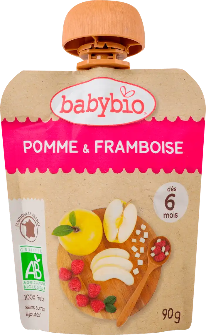 Фото 1 - Пюре органічне BabyBio з яблука та малини 90 г