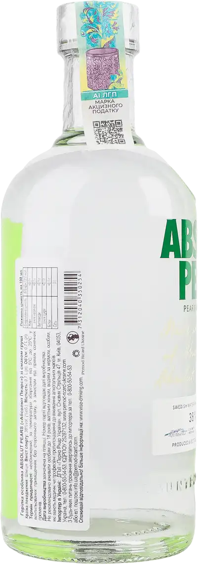 Фото 3 - Горілка Absolut Pears 38% 0,7 л