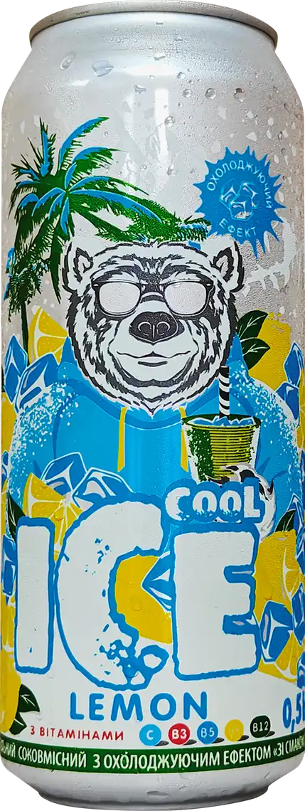 Фото 1 - Напій Ice Cool зі смаком лимону 0,5 л