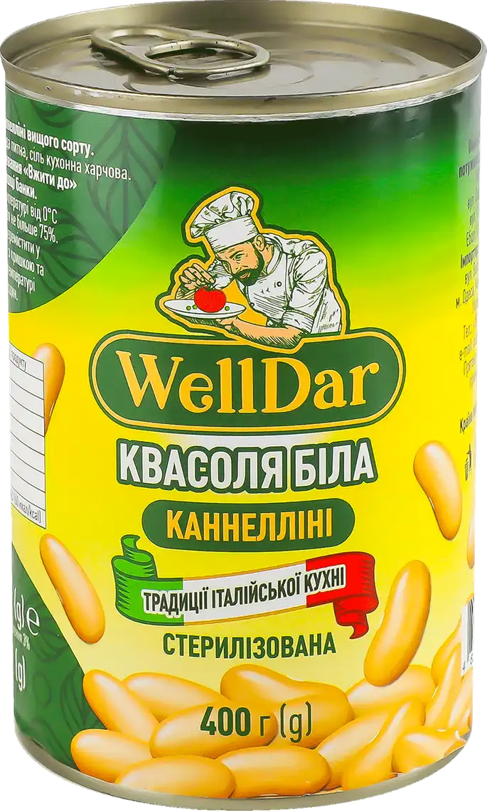Фото 1 - Квасоля біла WellDar Італійська канеллоні 420 мл