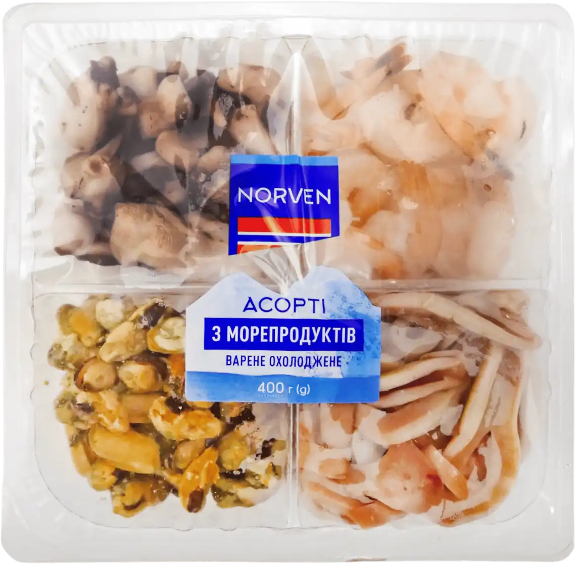 Фото 1 - Асорті з морепродуктів  Norven  варене охолоджене 400 г