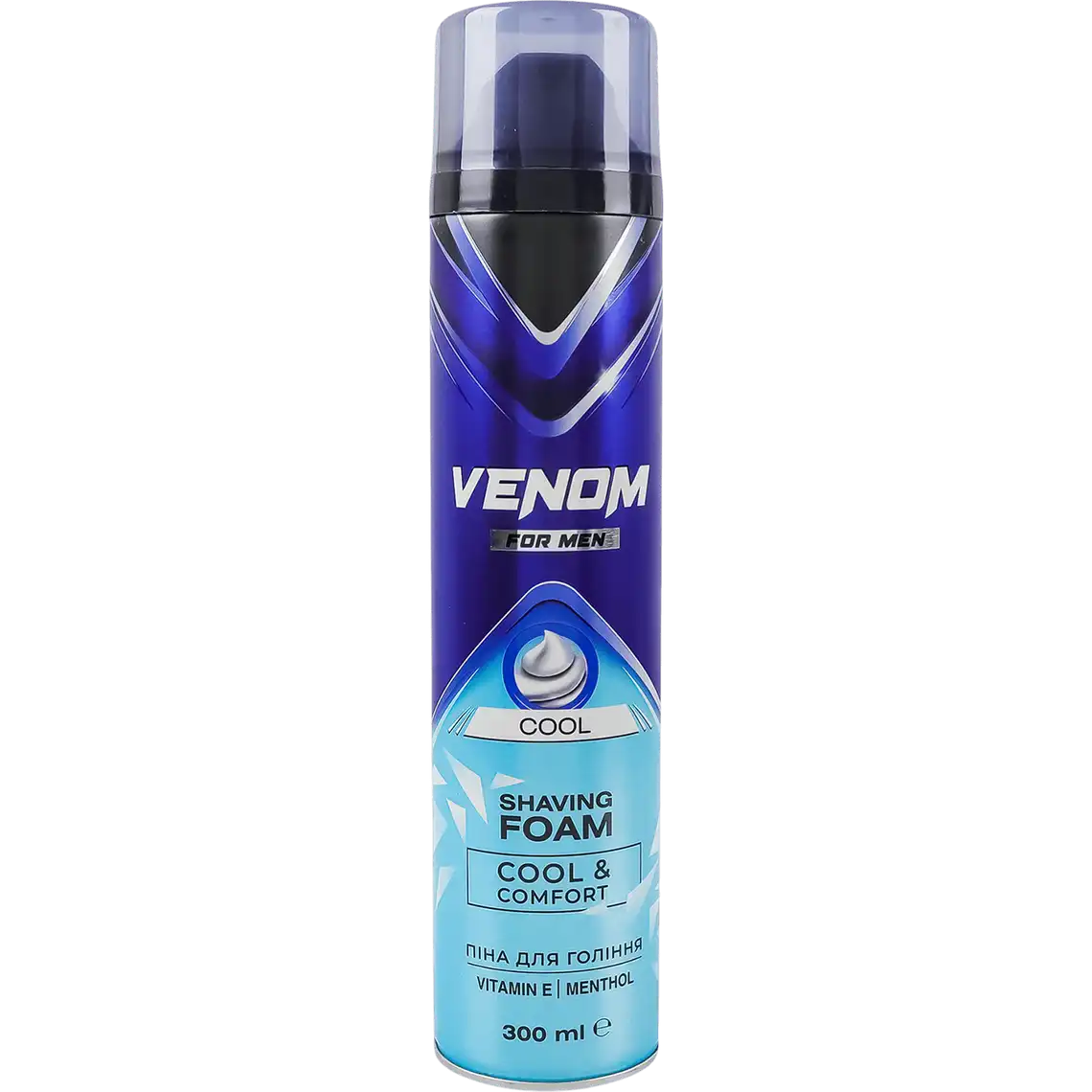 Фото 1 - Піна для гоління Venom Cool Shaving Foam з вітаміном E та ментолом для чоловіків 300 мл