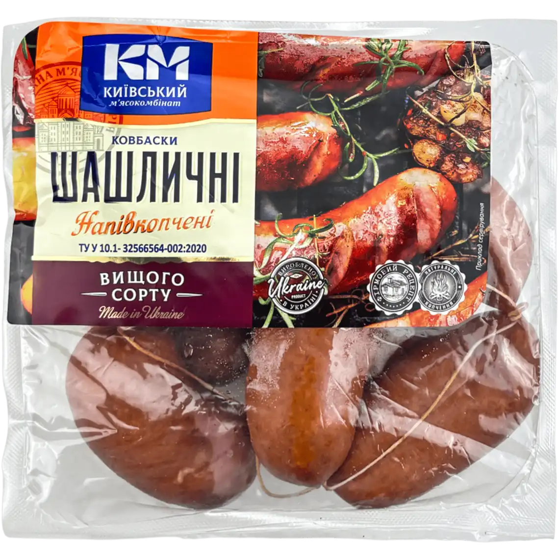 Фото 1 - Ковбаски Київський МК Шашличні напівкопчені вищий гатунок вагові