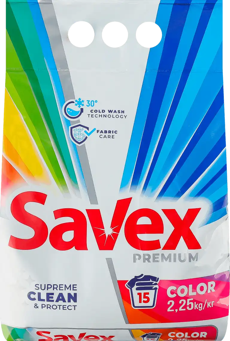 Фото 1 - Пральний порошок Savex Automat Color 2250 г